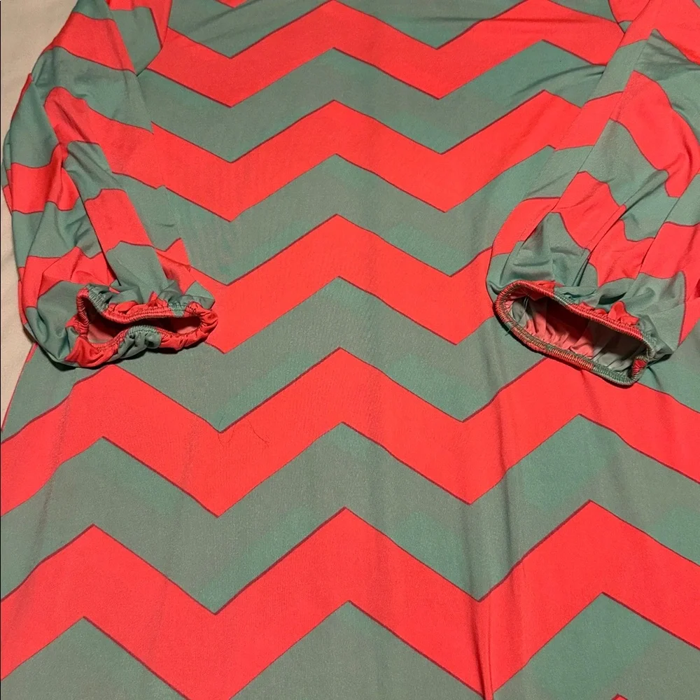 Filly Flair Aqua and Coral Dress
